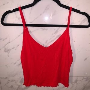 Red tank top